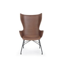 Kartell Smart Wood K/Wood Chair - Dark Wood, Slatted Ash, Black