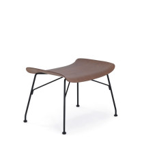 Kartell Smart Wood S/Wood Ottoman Slatted Ash Dark Wood Black