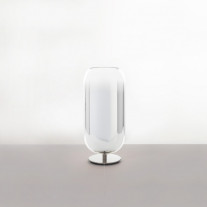 Artemide Gople Mini Table Lamp Silver with Silver Base