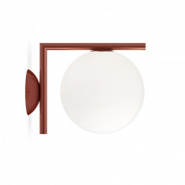 Flos IC Outdoor Wall/Ceiling Light C/W1 Matt Red Burgundy