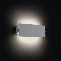 Nemo Lighting Applique à Volet Pivotant Double LED Wall Light Natural Anodized Aluminium