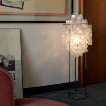 Verpan Fun 1STM Floor Lamp Chrome in Living Room