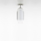 Artemide Gople Mini Ceiling Light Silver Shade / Silver Base