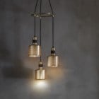 Bert Frank Riddle 3 Cluster Pendant Brass