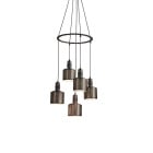 Bert Frank Riddle Cluster Pendant Light 5 Dark Bronze