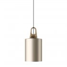 Lodes JIM Cylinder Pendant Honey Hook/Matte Champagne Diffuser