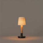 Santa & Cole Basica Minima Bateria Portable Table Lamp Ribbon Shade