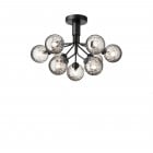 Nuura Apiales 6 Ceiling Light Satin Black/Smoked Optic Glass