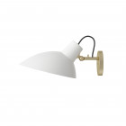 Astep VV Cinquanta Wall Light White/Brass without Switch
