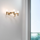 Nemo Lighting Crown LED Wall Light Gold Plated Situ