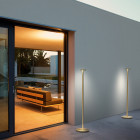 Brass Pablo Luci LED Floor Lamp Outdoors