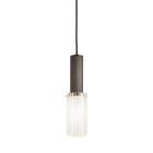 J. Adams Flume 80 Pendant Bronze - Frosted Glass