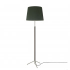 Santa & Cole Pie de Salon G1 Floor Lamp Green Shade with Chrome Plated Structure