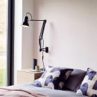 Anglepoise Original 1227 Lamp With Wall Bracket Jet Black by Bedside