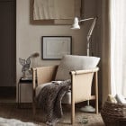 Anglepoise Original 1227 Floor Lamp Linen White in Living Room