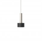 ferm LIVING Collect Pendant Disc High Light Grey Socket with Black Shade