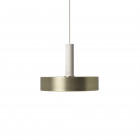ferm LIVING Collect Pendant Record High Light Grey Socket with Brass Shade