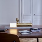 DCW éditions ISP LED Table Lamp Brass/White Marble Open