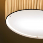 Close Up of Bover Plafonet Ceiling Light with Cream Shade