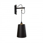 Buster + Punch Hooked Wall Light - Large, Graphite & Brass