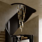 Buster & Punch Heavy Metal Chandelier 31.0 Classic Surface Smoked Bronze Suspension Crystal Bulb