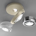Lodes Nautilus LED Ceiling Light Matte White 9010, Matte Champagne and Chrome