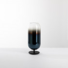 Artemide Gople Mini Table Lamp Blue Sapphire with Black Base