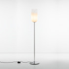 Artemide Gople Floor Lamp White Shade / Silver Base