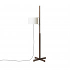 Santa & Cole TMM Floor Lamp White Shade with Walnut Structure