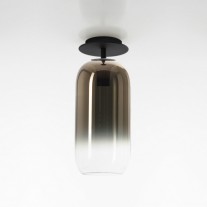 Artemide Gople Ceiling Light Bronze Shade / Black Base