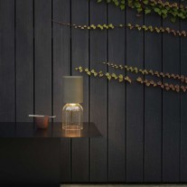 Luceplan Nui Mini LED Outdoor Portable Table Lamp Sand 