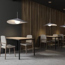 Pablo Bola Felt LED Pendant in Dining Room