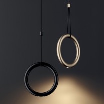 Lodes IVY I LED Pendant Matte Black 9005 and Extra Matte Champagne