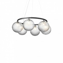 Nuura Miira 6 Circular Pendant Rock Grey/Optic Clear