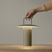 Audo Copenhagen Ray LED Portable Table Lamp Dusty Green