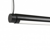 HAY Factor Linear LED Suspension Light Diffused Soft Black