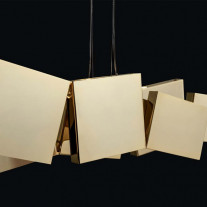 Terzani Gaia Linear LED Pendant - Gold Plated