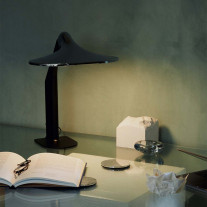 DCW editions Niwaki LED Table Lamp on Desk - Chrome