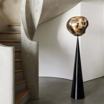 Tom Dixon Melt Fat Cone LED Floor Lamp in Gold