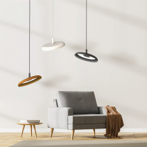 Terracotta, White and Black Pablo Nivel LED Pendant Lights