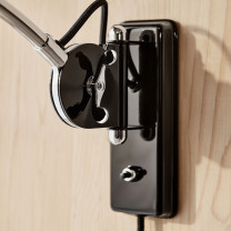 FRITZ HANSEN KAISER Idell Wall Lamp Black Chrome Wall Mount