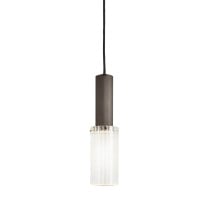 J. Adams Flume 80 Pendant Bronze - Frosted Glass