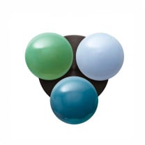 SkLO Dot 3x Wall/ Ceiling Light - Pastel Green/ Oyster/ New Blue/ Dark Oxidised