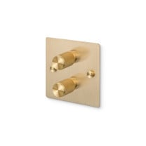 Buster and Punch 2G Modular Dimmer Switch Brass Cross