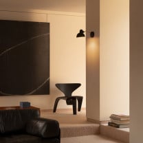 Fritz Hansen Kaiser Idell 6567 Wall Light Black in Living Room