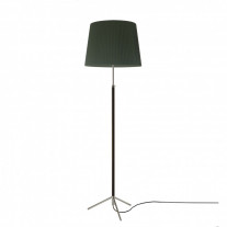 Santa & Cole Pie de Salon G1 Floor Lamp Green Shade with Chrome Plated Structure