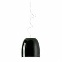 Prandina Notte Glass LED Pendant S5 Glossy Black/White Inside