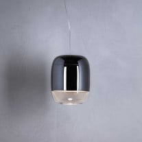 Prandina Gong LED Pendant Light in Silver Metalized