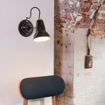 Anglepoise Original 1227 Wall Light Jet Black Above Chair