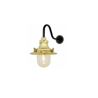 Original BTC Ships Decklight Wall Light Polished Brass/Clear